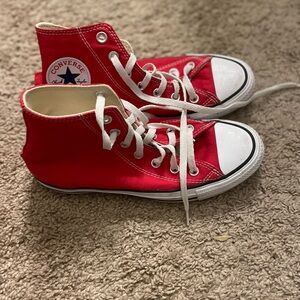 Converse Red Canvas High-Tops